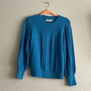 Loft cable knit blue sweater